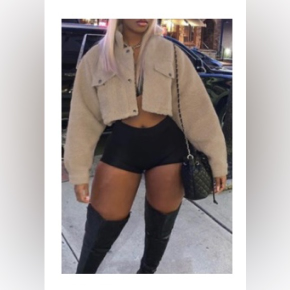 Cropped Shearling Jacket
